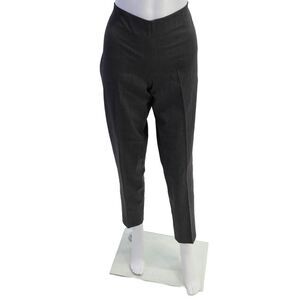 Rivamonti Womens High Rise Slim Leg Zip Up Dress Pants Gray Wool Size 8